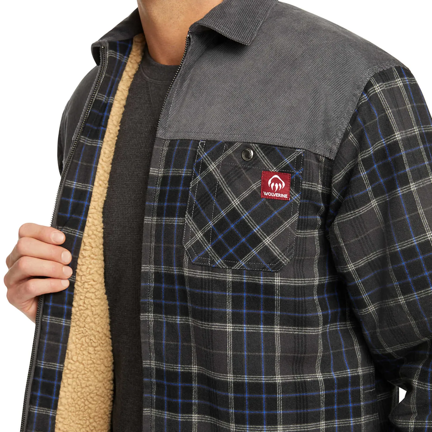 New Marshall II Sherpa Lined Zip Shirt-Jac Jackets|Outerwear
