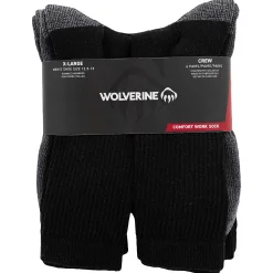 Hot 6-PK Cotton Comfort Steel-Toe Crew Sock Socks|Socks