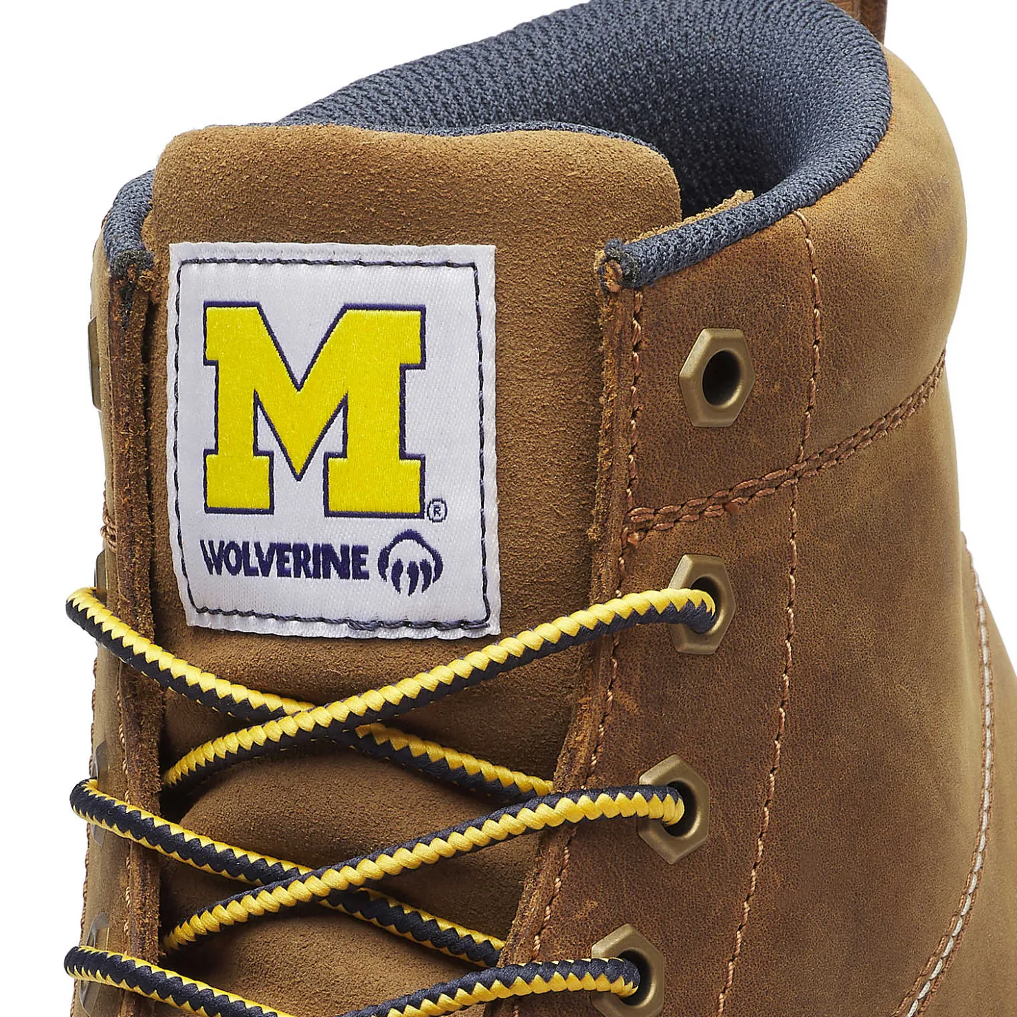 New X Valiant University Of Michigan Floorhand Moc Toe Work Boot Waterproof|Soft Toe