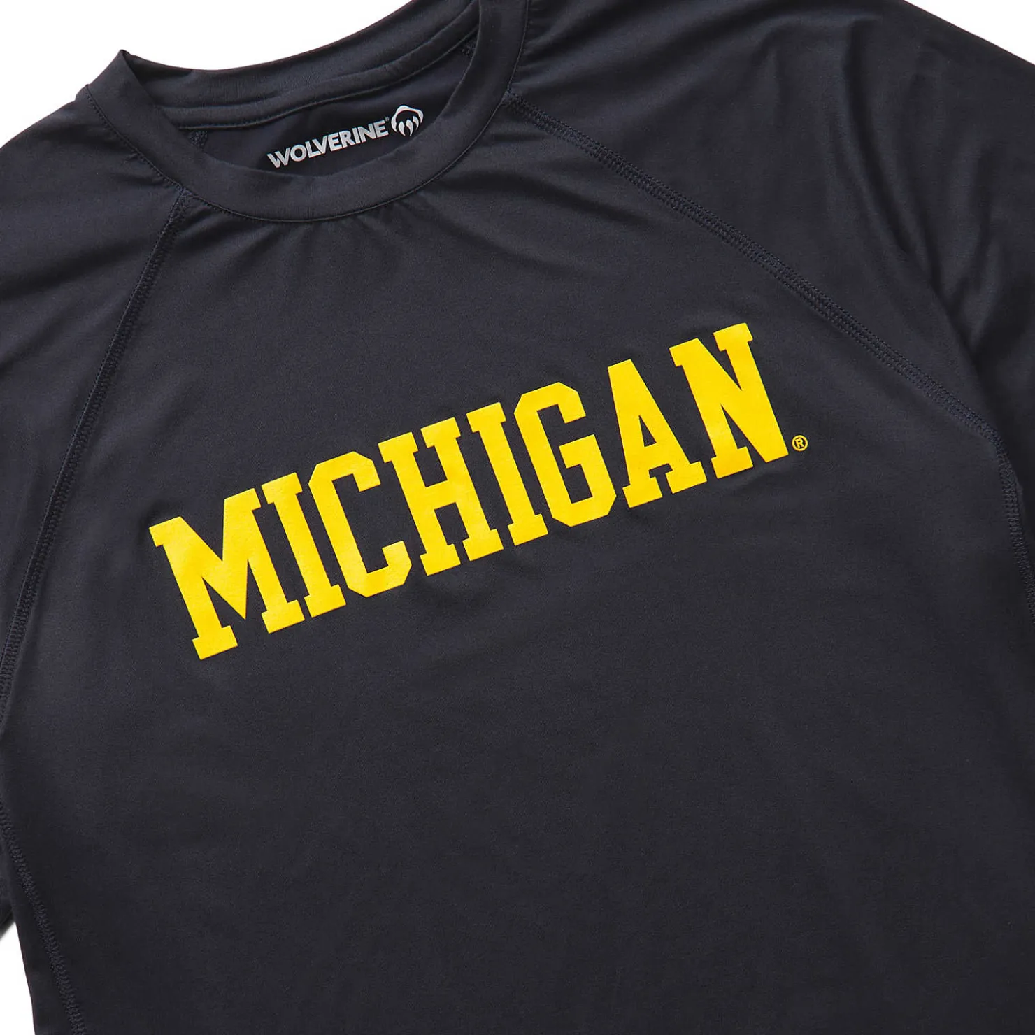 Clearance X Valiant University Of Michigan Sun-Stop Eco Short Sleeve Tee T-Shirts|Work Shirts