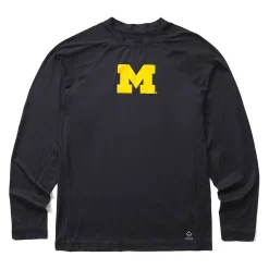 Clearance X Valiant University Of Michigan Sun-Stop Eco Long Sleeve Tee T-Shirts|Work Shirts