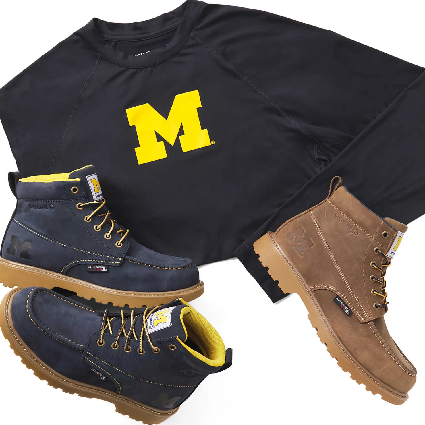 Clearance X Valiant University Of Michigan Sun-Stop Eco Long Sleeve Tee T-Shirts|Work Shirts